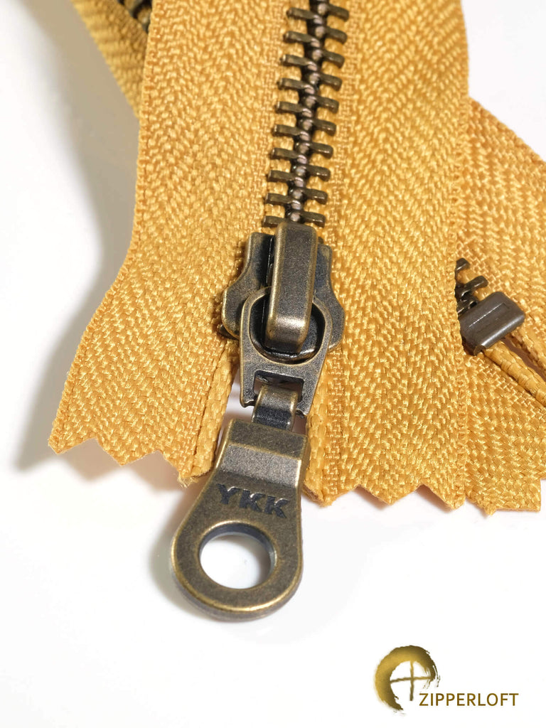 Zipper Repair Kit - #5 Brass YKK Zipper Pulls - Auto Locking Donut Pull  Slider - Fancy Zipper Slider Replacement - 12 Pulls Per Pack - Made in The  United States 