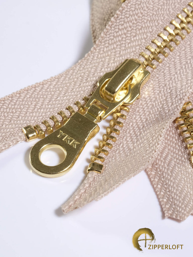 5 Golden Brass Metal Zippers – zipperloft