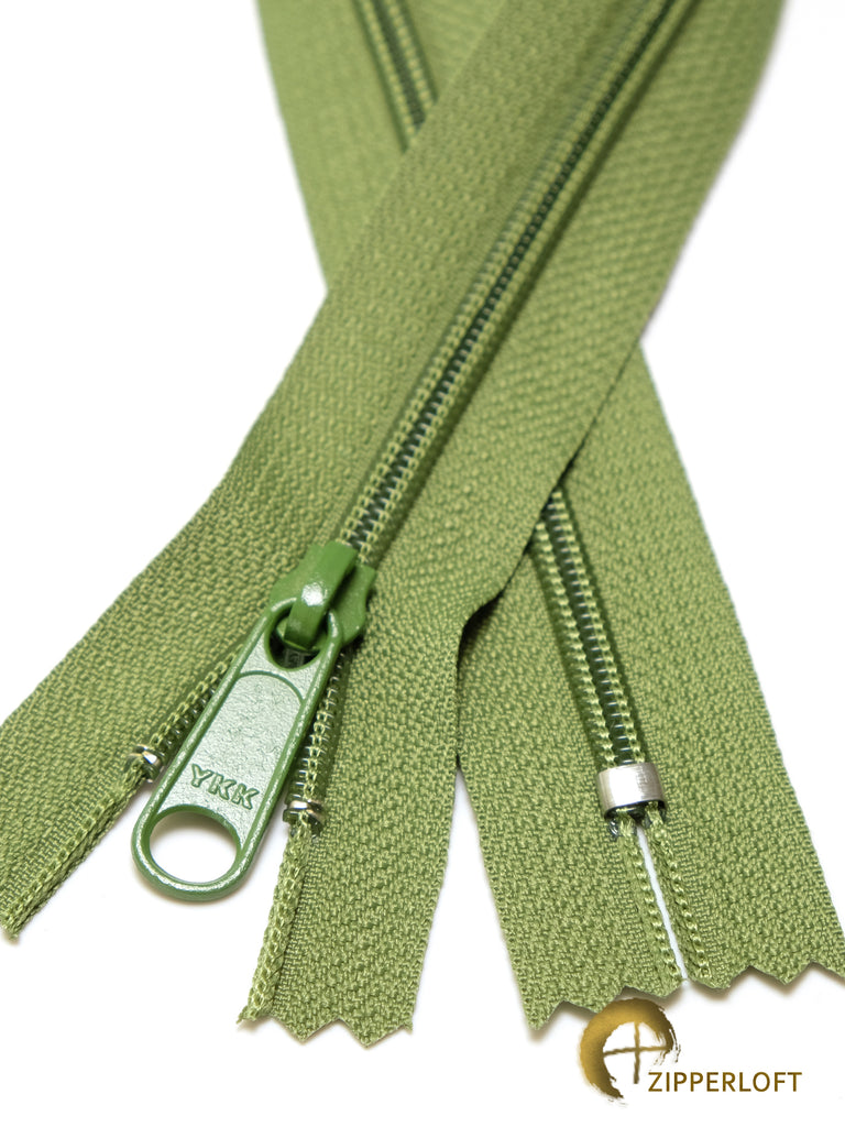 YKK zip 6mm open end neon green