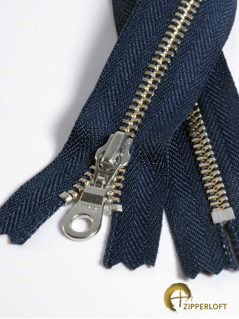 Two Way Separating Zipper - Lightweight Nylon Coil 55cm (22″) - Navy –  Riverside Fabrics